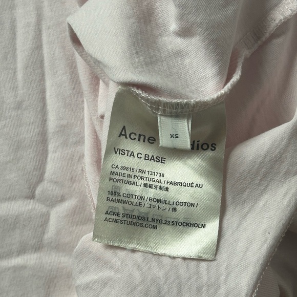 Acne Studios Vista C base t-shirt in light pink - Picture 4 of 4